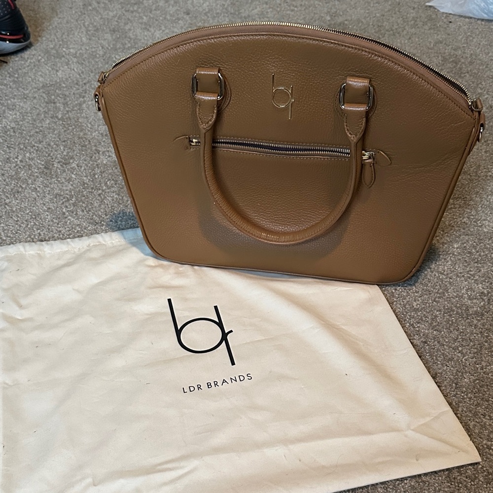 Camel Italian Leather LDR Bag